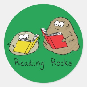 Rocks lesen Funny Book Stickers