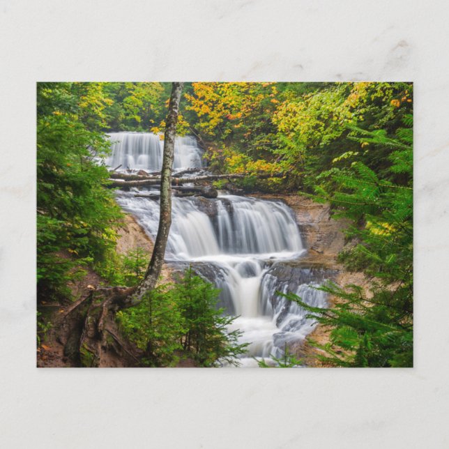 Rocks National Lakeshore, Sable Falls Postkarte (Vorderseite)