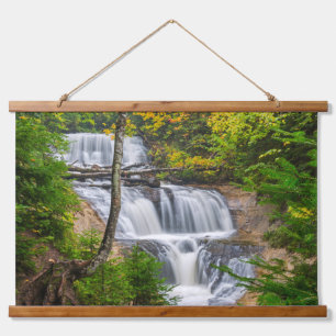 Rocks National Lakeshore, Sable Falls Wandteppich Mit Holzrahmen