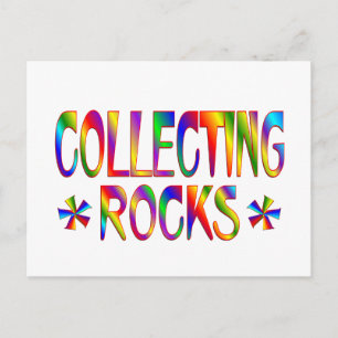 Rocks sammeln postkarte
