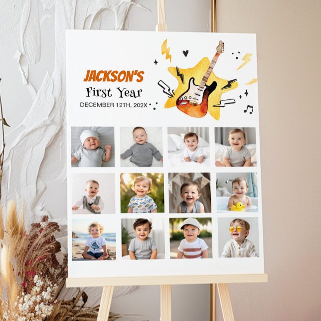 Rocks Star Birthday Foto Milestone Poster (Von Creator hochgeladen)