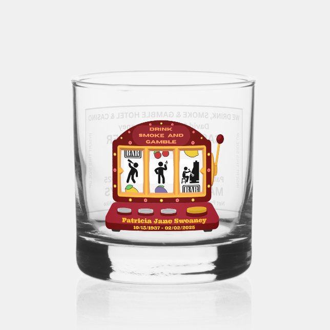 Rocks Whiskey Glass - Trinken Sie Rauch und Gamble Whiskyglas (Vorderseite)
