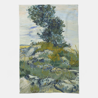 Rocks with Oak Tree, Van Gogh Oil Painting Geschirrtuch