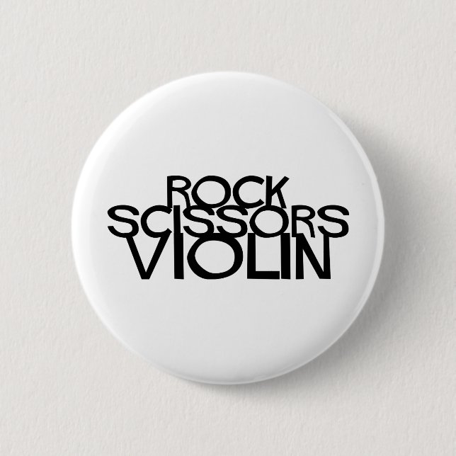 Rockschere Geige Button (Vorderseite)