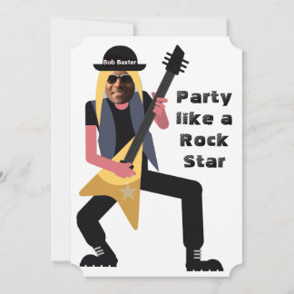 🎸 🤣 Rockstar 50. Geburtstagsjubiläum Einladung