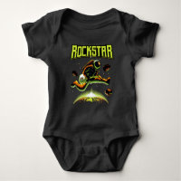 Rockstar-Astronaut spielt Gitarre im Weltraum