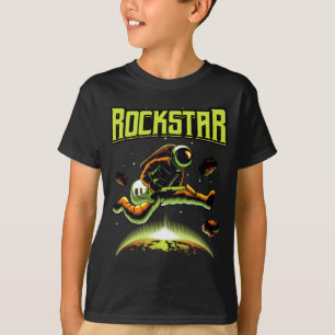 Rockstar-Astronaut spielt Gitarre im Weltraum-T -  T-Shirt