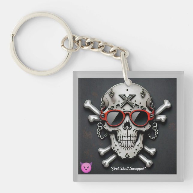 "Rockstar Attitude Graphic" Schlüsselanhänger (Vorderseite)
