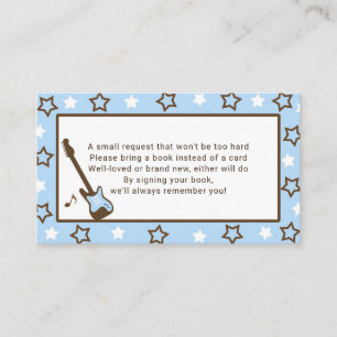 Rockstar Babyparty-Buchantrag - Blau Visitenkarte