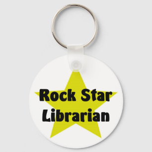 Rockstar-Bibliothekar Schlüsselanhänger