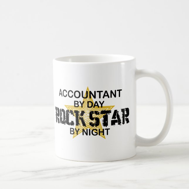 Rockstar bis zum Nacht - Buchhalter Tasse (Rechts)