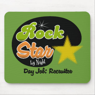 Rockstar bis zum Nacht - Tagesjob-Werbeoffizier Mousepad