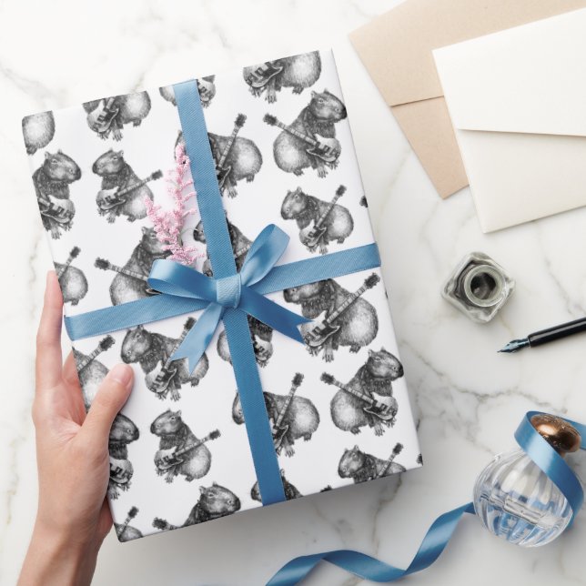 Rockstar Capybara Geschenkpapier (Schenken)