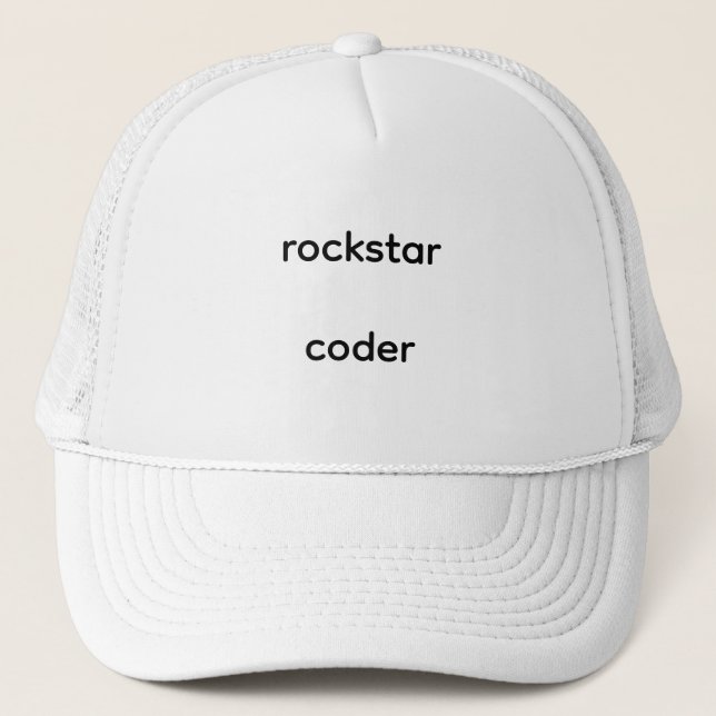 Rockstar-Coder-Hut Truckerkappe (Vorderseite)