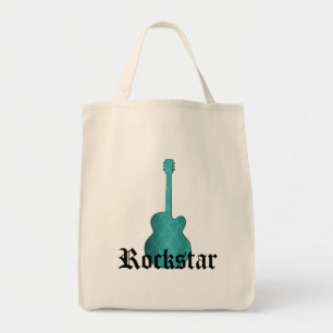 Rockstar Damask Gitarrentüte, Türkis Tragetasche