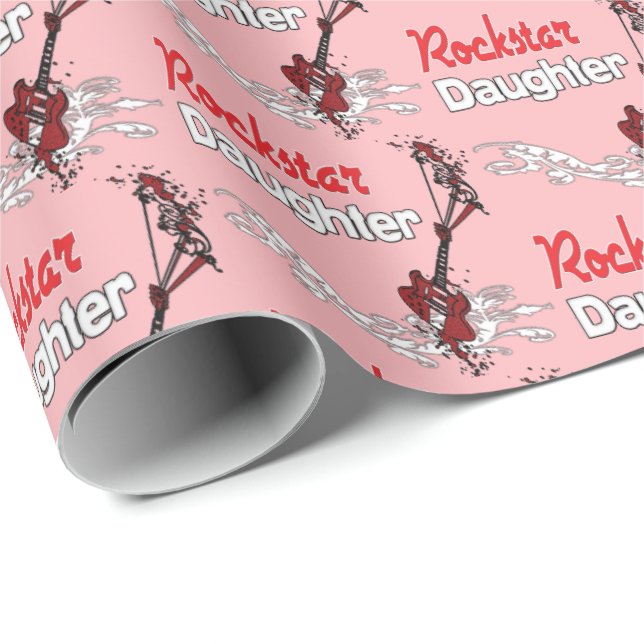 Rockstar Daughter Geschenkpapier (Rolleneckpunkt)