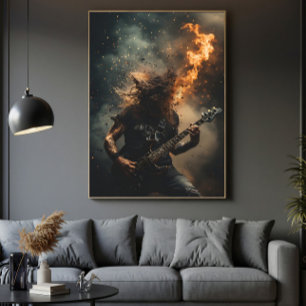 Rockstar Flammen Poster