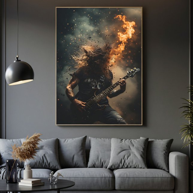 Rockstar Flammen Poster (Von Creator hochgeladen)
