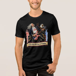 Rockstar George Washington Gitarre 4. Juli  Tri-Blend Shirt