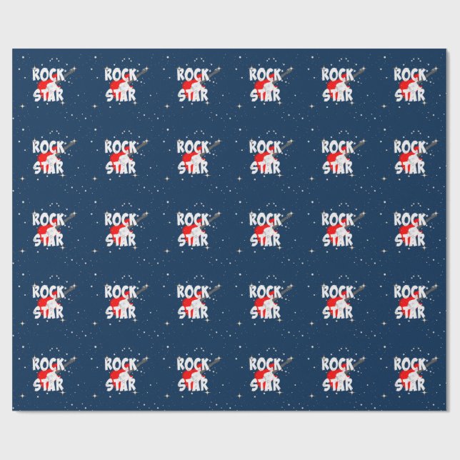 "Rockstar" Geschenkpapier (Flach)