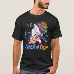 Rockstar Gitarre Rockmusik Sänger T-Shirt