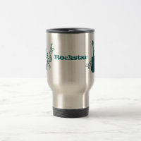 Rockstar Gitarre Tasse, Dunkel Aquamarin