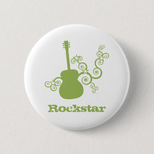 Rockstar-Gitarrenschaltfläche, LimeGreen2 Button