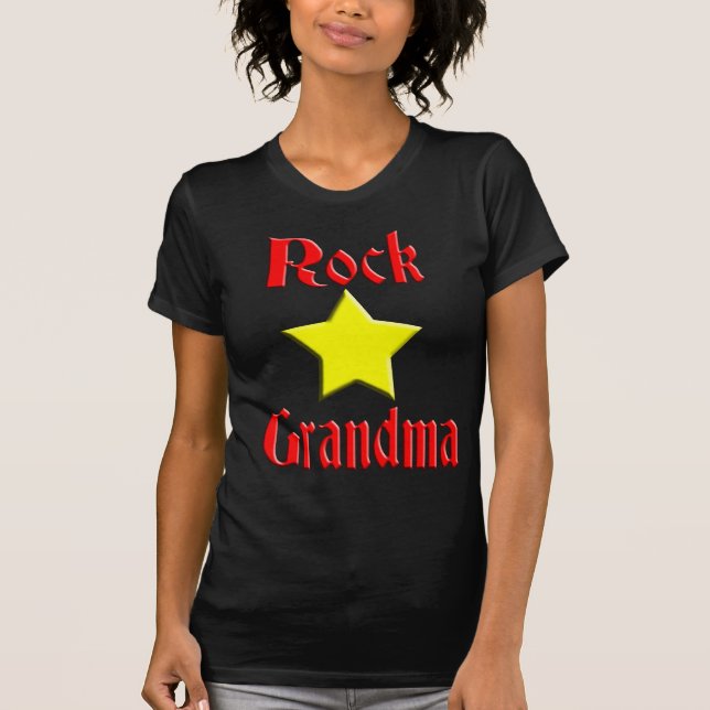 Rockstar-Großmutter für dunkle Farben T-Shirt (Vorderseite)
