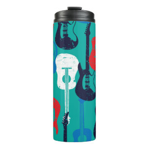 Rockstar: Grunge Gitarrenmuster Thermosbecher