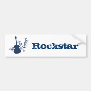 Rockstar Guitar Autoaufkleber, Royal Blue Autoaufkleber