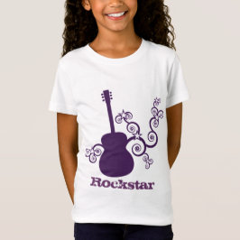 Rockstar Guitar Girl's T - Shirt, Lila T-Shirt