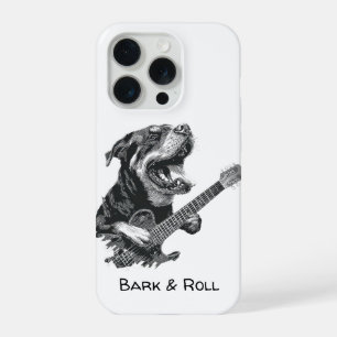 Rockstar-Hund Gitarre – Vintage-Musik-Tier iPhone 15 Pro Hülle