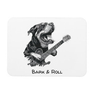 Rockstar Hund Gitarre – Vintage Musik Tier Magnet