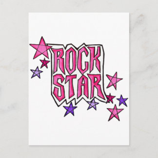 RockStar in PInk Postkarte