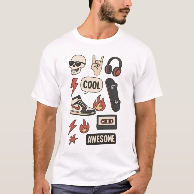 Rockstar-Jungen-Ästhetik T-Shirt (Vorderseite)
