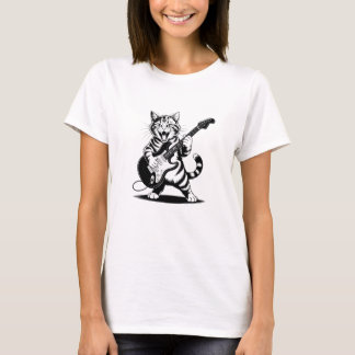 Rockstar-Katze-Gitarrensolo – Lustiges Musikliebha T-Shirt