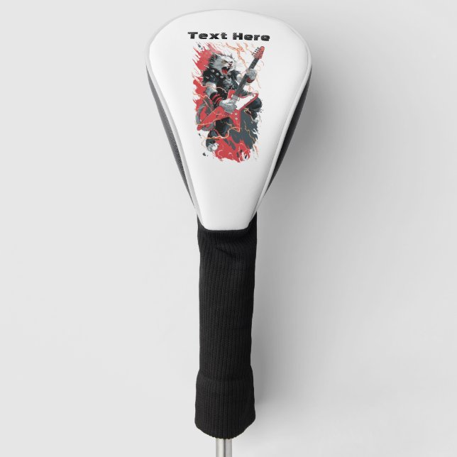 Rockstar-Katze Golf Headcover (Vorderseite)
