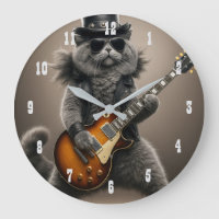 Rockstar-Katze spielt elektrische Gitarre in Leder