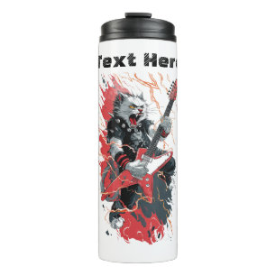 Rockstar-Katze Thermosbecher