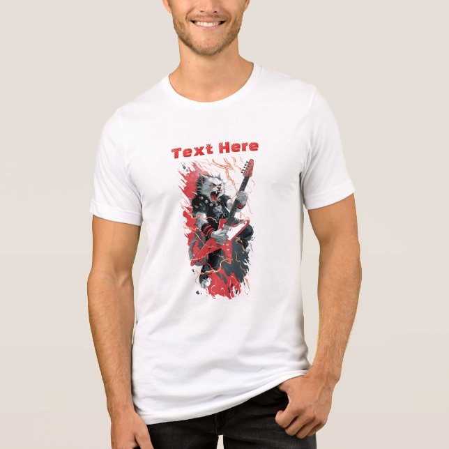 Rockstar-Katze Tri-Blend Shirt (Vorderseite)