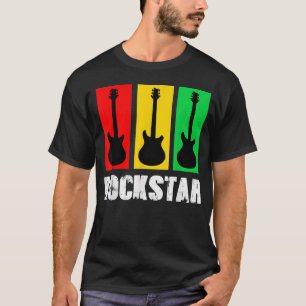 Rockstar Kids Tshirt Vintage Gitarre