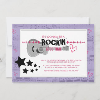 Rockstar Kindergeburtstag Party Einladungen