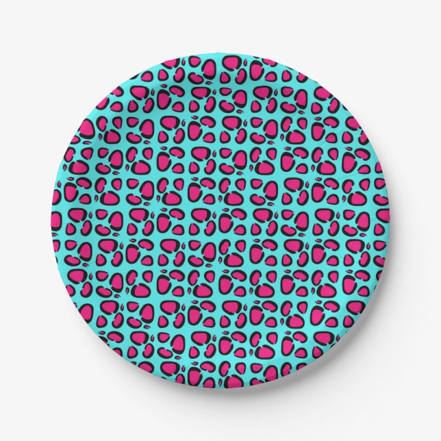 Rockstar Leopard Pappteller (Vorderseite)