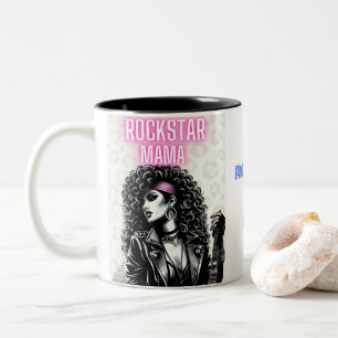 Rockstar-Mama: Lass deine innere Rock-Göttin strah Zweifarbige Tasse