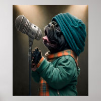 Rockstar Mops Bereit für den Charme