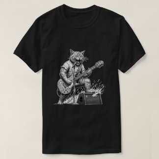 Rockstar Music Cat Graphic T-Shirt