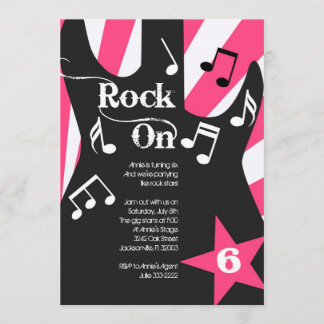 Rockstar Party Einladung