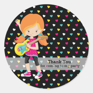 Rockstar-Party Runder Aufkleber