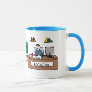 Rockstar - personalisierte Cartoon-Tasse Tasse
