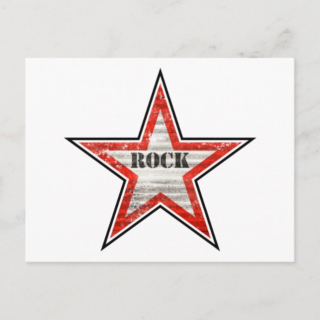 Rockstar Postcard (weißer Hintergrund) Postkarte (Vorderseite)